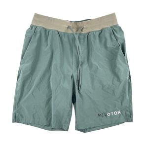 Lululemon‎ Shorts Mens L Olive Green Elastic Waistband Peloton Athletic Training
